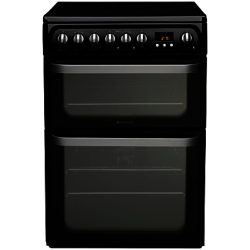 Hotpoint HUE61KS Electric Cooker, Black